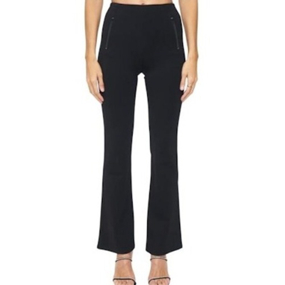Pistola Dana Night Out Black Bootcut Flare Zip Pocket Pants Woman's 26